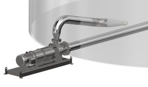 3D CAD av Max Mix, Vaughan chopper pump med munstycke.